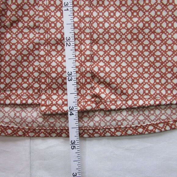 Cinch Men's XL Long Sleeve Geo Print Button Western Shirt Orange/Cream - Picture 5 of 5